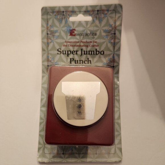 Flower Pot Super Jumbo Hole Punch Emagination paper Scrapbook Craft Shape Garden - Picture 1 of 5